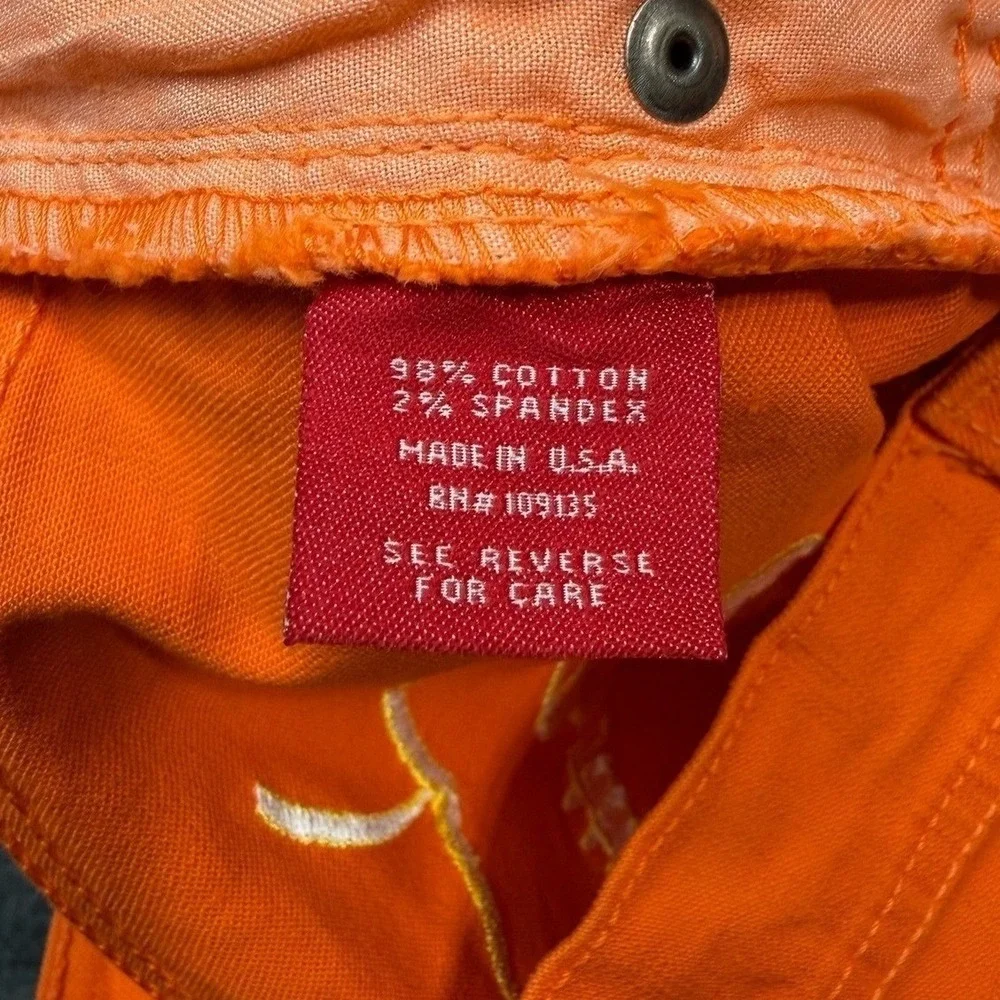 VTG Y2K Apple Bottoms Orange Capri Jeans Women's Size 2 Embroidered Logo NWOT - Picture 6 of 11